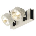 SLV Kalu Double Wall and Ceiling Light Aluminium White 31W 2000lm - 830 Warm White | Dimmable 