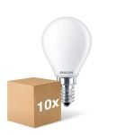 Multipack 10x Philips Corepro LED Lustre E14 Ball Frosted 6.5W 806lm - 827 Extra Warm White | Replaces 60W