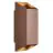 Nordlux Nico Wall Light Aluminium Rusty Up & Down | IP54 - Suitable for 2x GU10