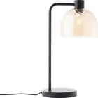 Brilliant Table Lamp Casto Glass Metal Black Beige | 190mm - Suitable for 1x E27