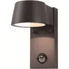 D'Lite Wall Light Lira Black 7W 600lm 830 Warm White | IP54 - Motion Sensor
