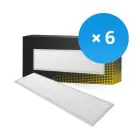 Multipack 6x Bright Choice LED Panel Backlit 36W 3240lm - 840 Cool White | 120x30cm - UGR 
