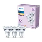 Multipack 3x Philips LED Spot GU10 PAR16 5W 355lm 36D - 827 Extra Warm White