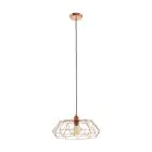 Eglo Pendant Carlton 2 Steel Copper | IP20 - Suitable for 1x E27 
